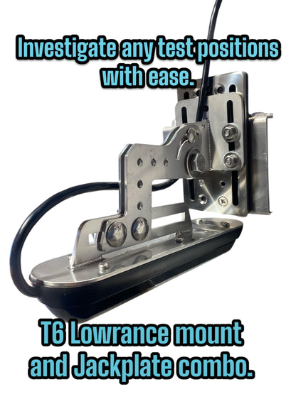 Ti transducer mount to suit Lowrance 3-1 type (footlong)transducer combo with jackplate