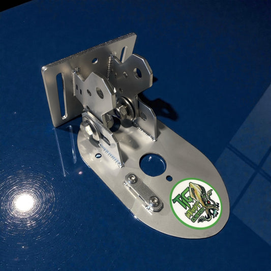 Furuno TM54 DFF3D transducer heavy duty transom mount installation